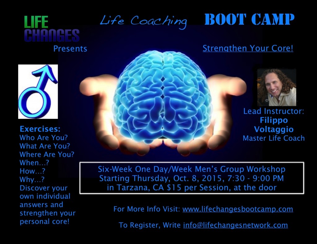 Life Coaching Boot Camp Men's Group Flyer